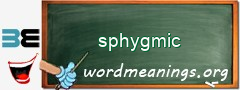 WordMeaning blackboard for sphygmic
